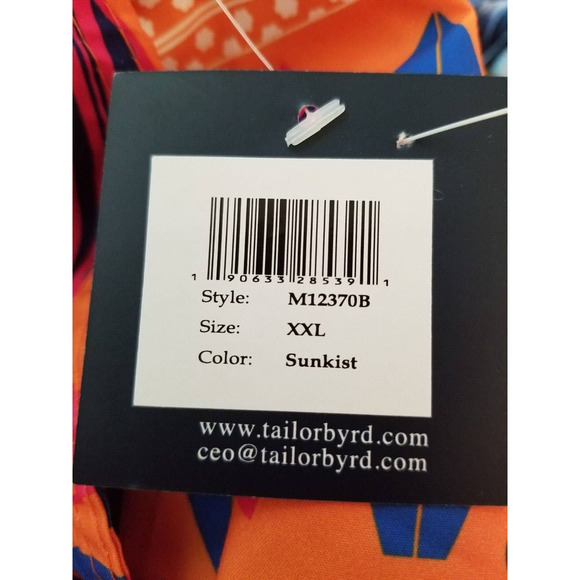 Tailor Byrd‎ surf board Print Drawstring Swim Trunks Size Men's XXL 40 7''in - Picture 11 of 11